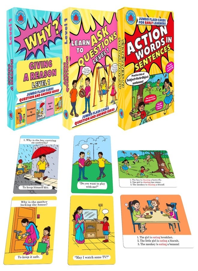 Brainy Bug Resources 90 Flashcards with App-Enabled Audio Feature | Answer Why, Ask Questions, Speak in Sentences | Audio in Hindi, English, Punjabi, Tamil, Kannada, Telugu | Spoken English - Image 1